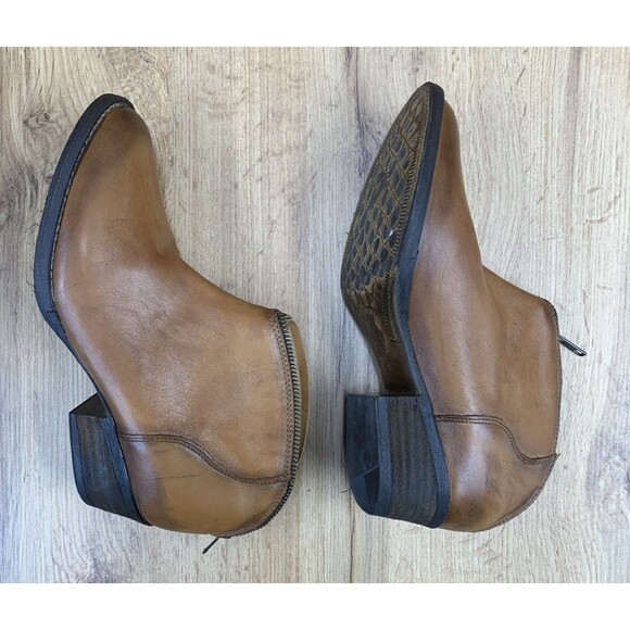 Very Volatile Sofia Ankle Boots Biker Bootie Full Zip Ankle Wmns 8 Brown Leather - Picture 12 of 16